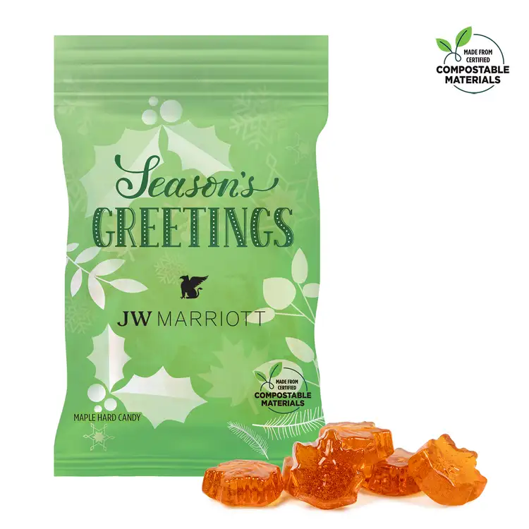 Sachet ECO-DigiBag compostable de bonbons à saveur d’érable 2 oz #6