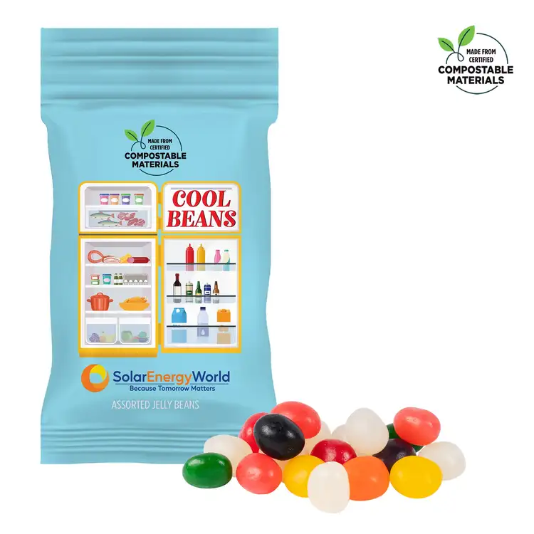 Compostable ECO-DigiBag with Assorted Jelly Beans 1 oz