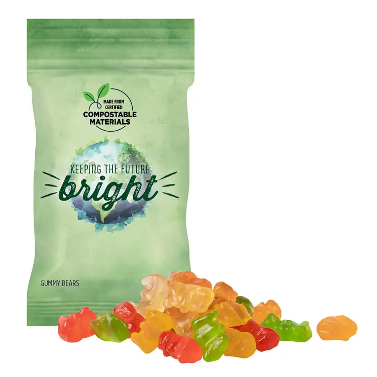Compostable ECO-DigiBag with Gummy Bears 1 oz #2