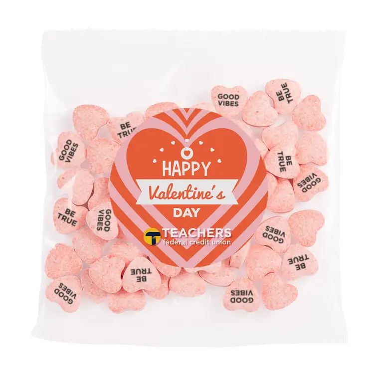 Sachet Handfuls de bonbons en coeur imprimés 2 oz #2