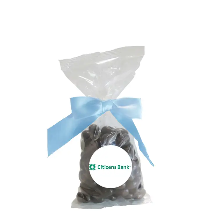 Bow-Tied Mug Drop Bag with Dark Chocolate Almonds