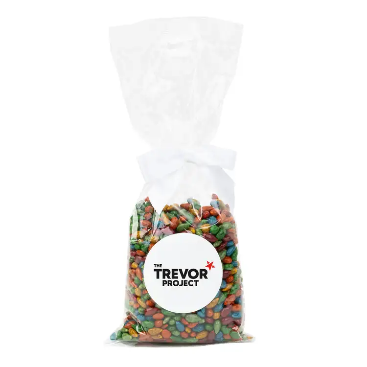 Bow-Tied Mug Drop Bag with Chocolate-Covered Sunflower Seeds