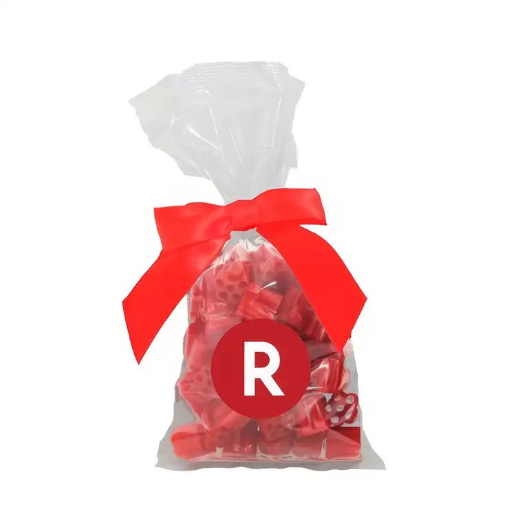 Sachet cadeau de bouchées à la cerise avec boucle