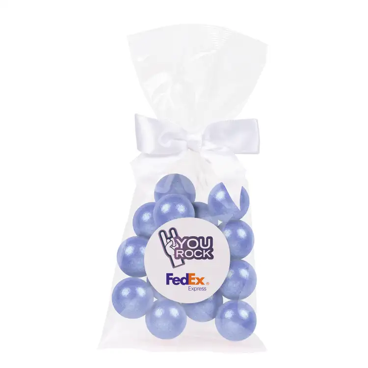 Sachet cadeau de grosses boules de gomme avec boucle #10