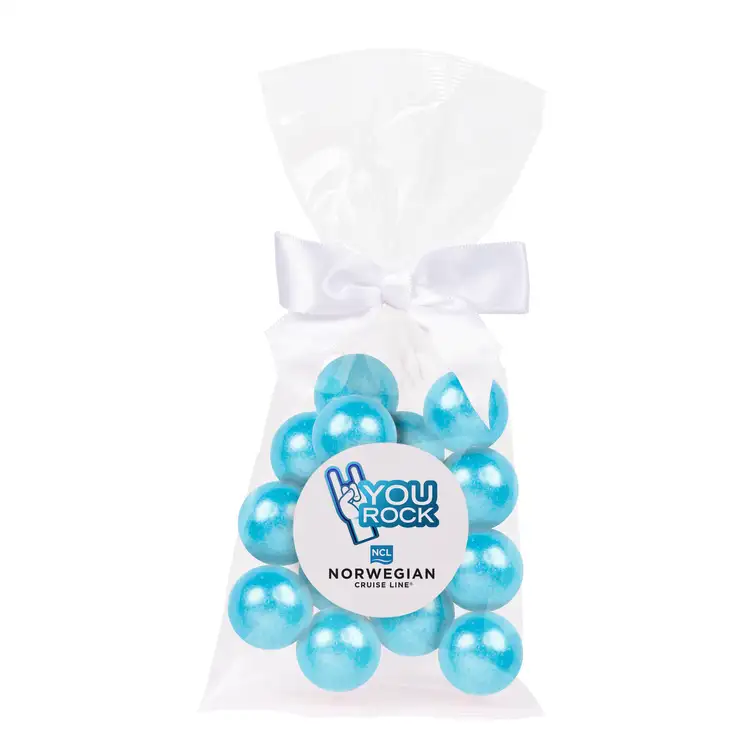 Sachet cadeau de grosses boules de gomme avec boucle #11