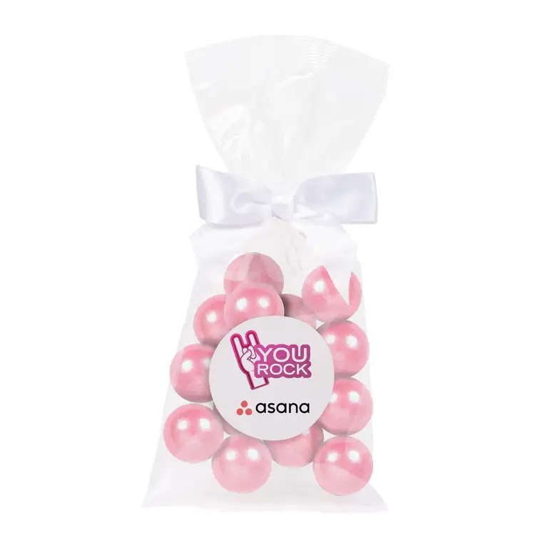 Sachet cadeau de grosses boules de gomme avec boucle #12