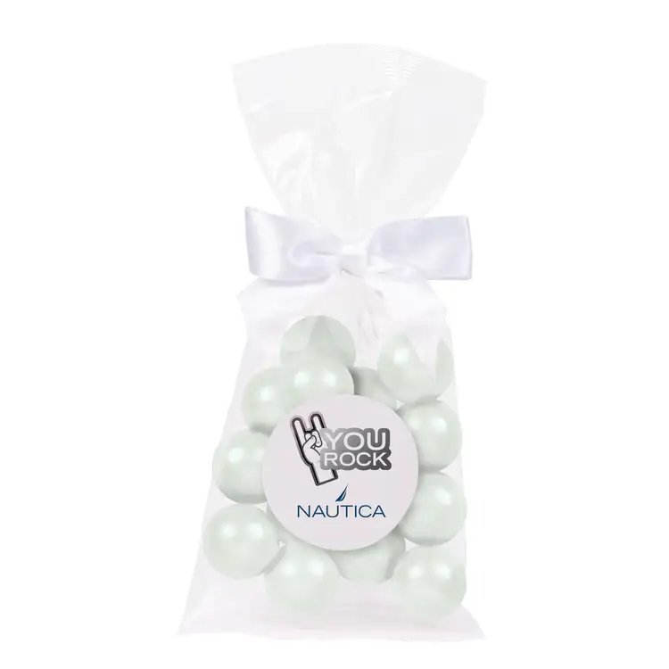 Sachet cadeau de grosses boules de gomme avec boucle #14