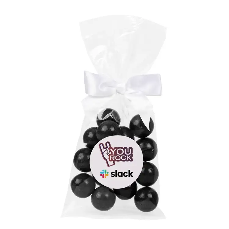 Sachet cadeau de grosses boules de gomme avec boucle #16
