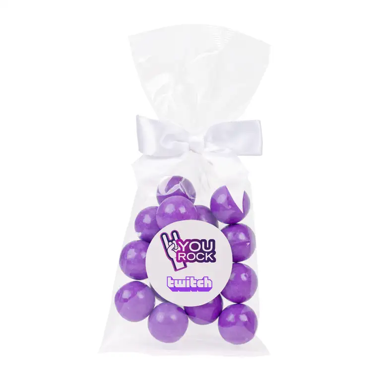 Sachet cadeau de grosses boules de gomme avec boucle #7