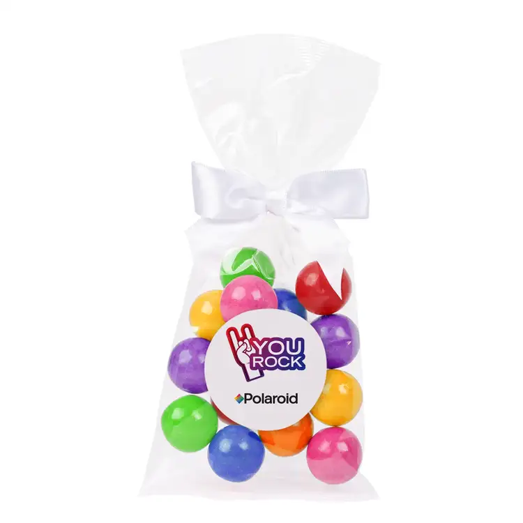 Sachet cadeau de grosses boules de gomme avec boucle