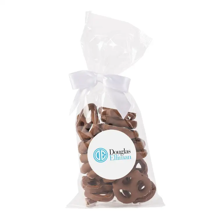 Mug Drop Gift Bag with Milk Chocolate Mini Pretzels