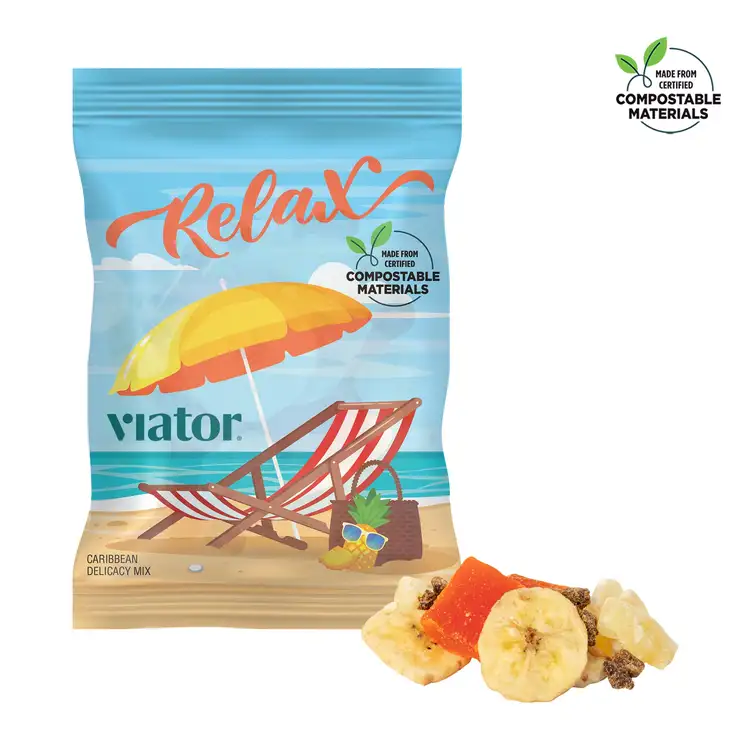 4 oz ECO-Digibag, Compostable & Full Color, Caribbean Delicacy Mix