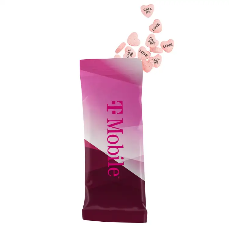 Tube DigiBag with Imprinted Conversation Hearts 3 oz