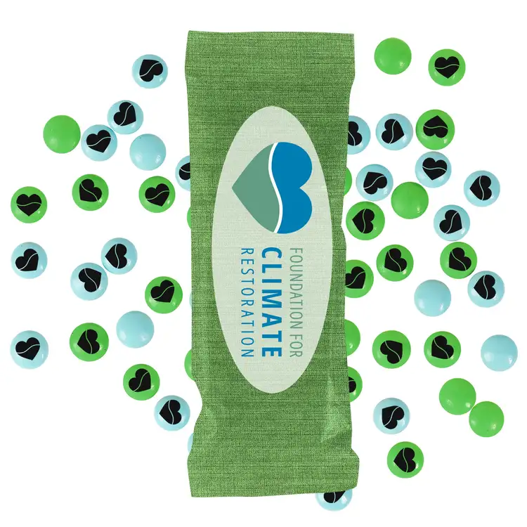 Tube DigiBag with Imprinted Chocolate Buttons 3 oz