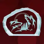 Sculpture Brother Wolf en verre jade