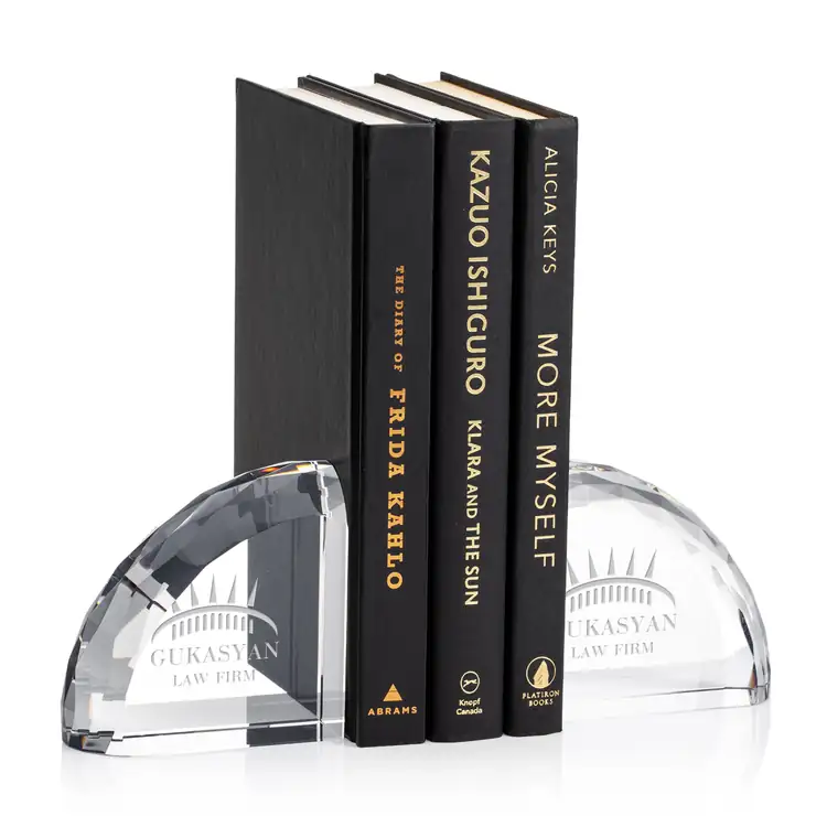Ridgemount Optical Crystal Bookends
