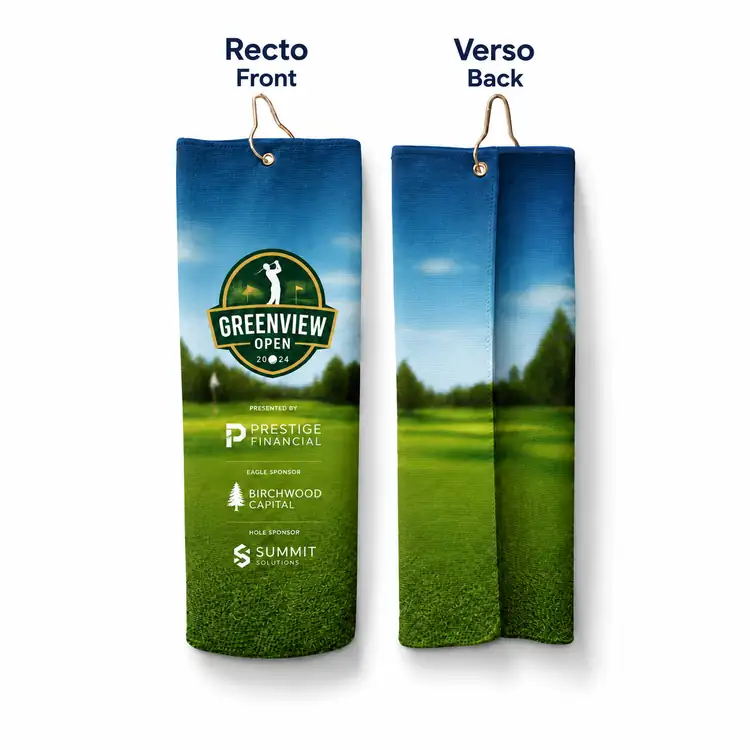 Serviette de golf Dri-Lite compacte prépliée #2