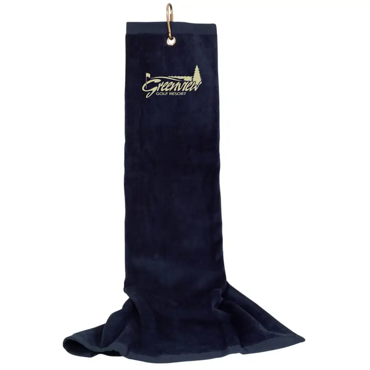 Golf Towel with Gold-Colored Carabiner #3