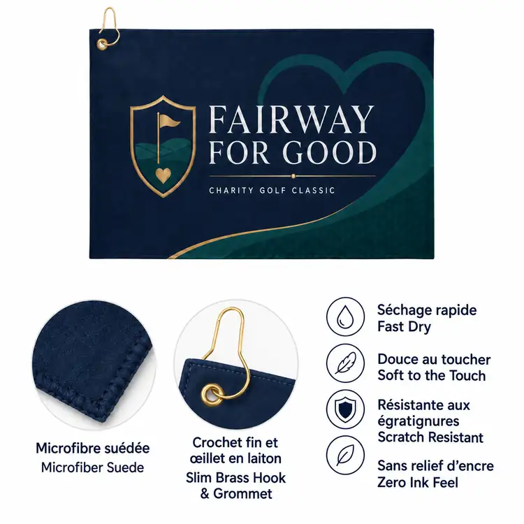 Suede Microfibre Golf Towel #3