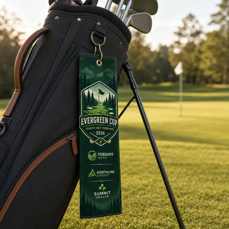 Trifold Velour Terry Golf Towel #2