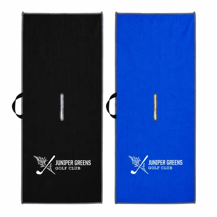Serviette de golf recyclée à fente centrale