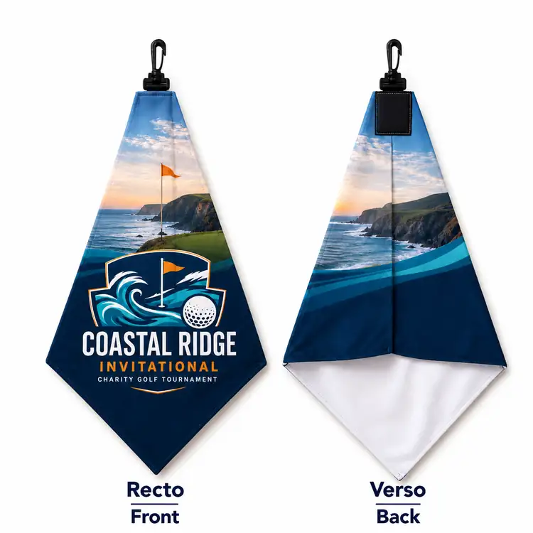 Triangular Suede Microfibre Golf Towel #2