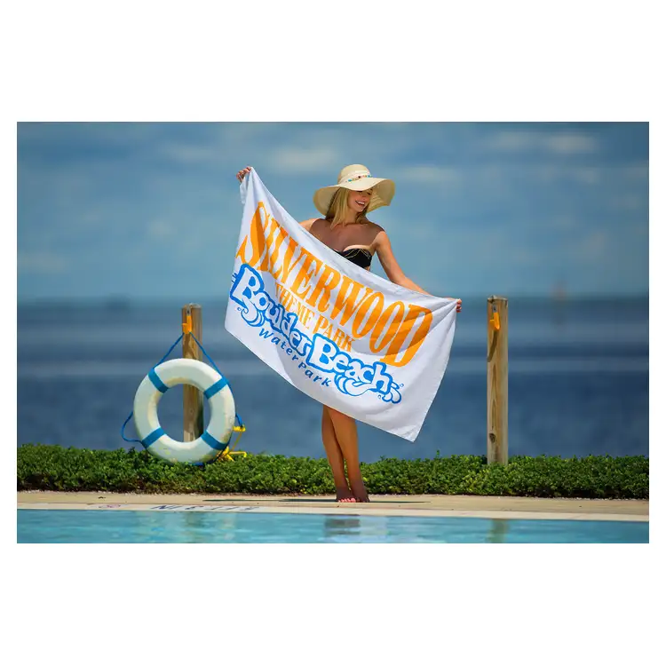 Serviette de plage Jewel blanche #2
