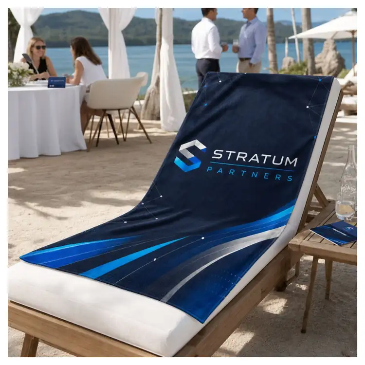Serviette de plage épaisse en velours éponge #3
