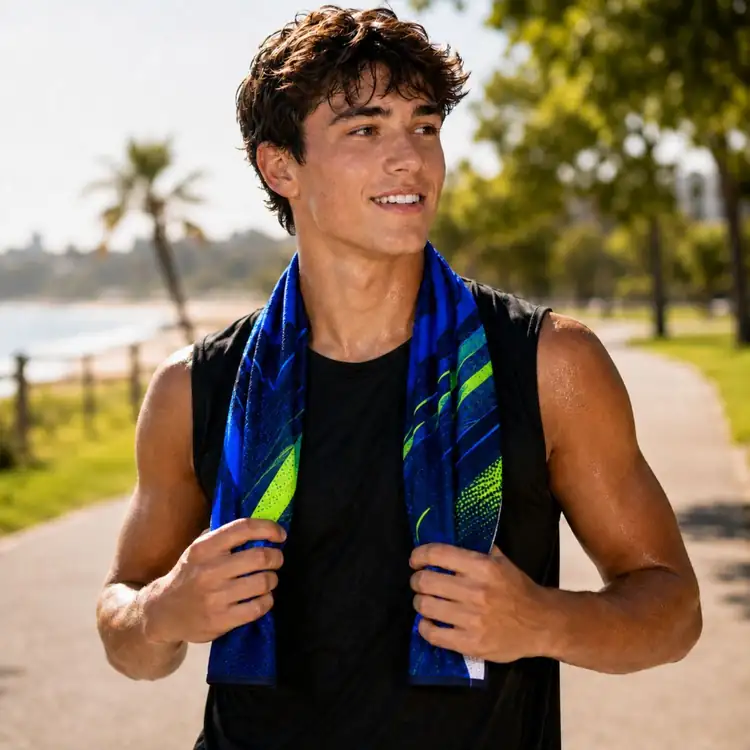 Serviette de sport rafraîchissante en maille #2