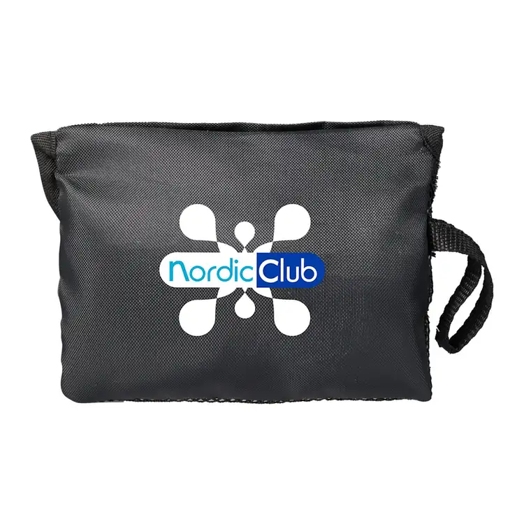 Cooling towel with travel pouch