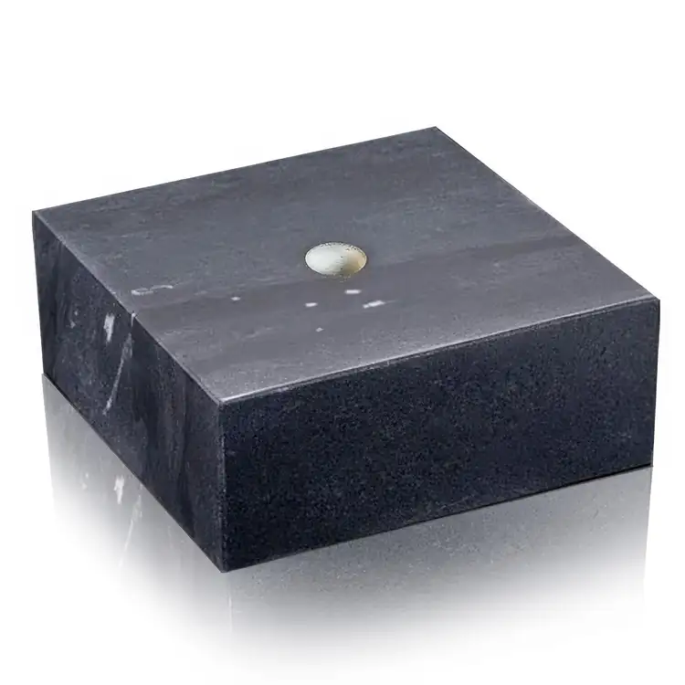 Square Black Marble Base with Mounting Hole
