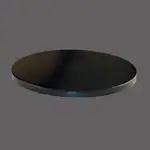 Socle rond en marbre noir