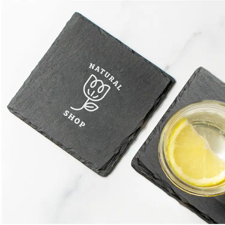 Square Slate Coaster #3
