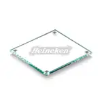 Sous-verre carré en verre jade