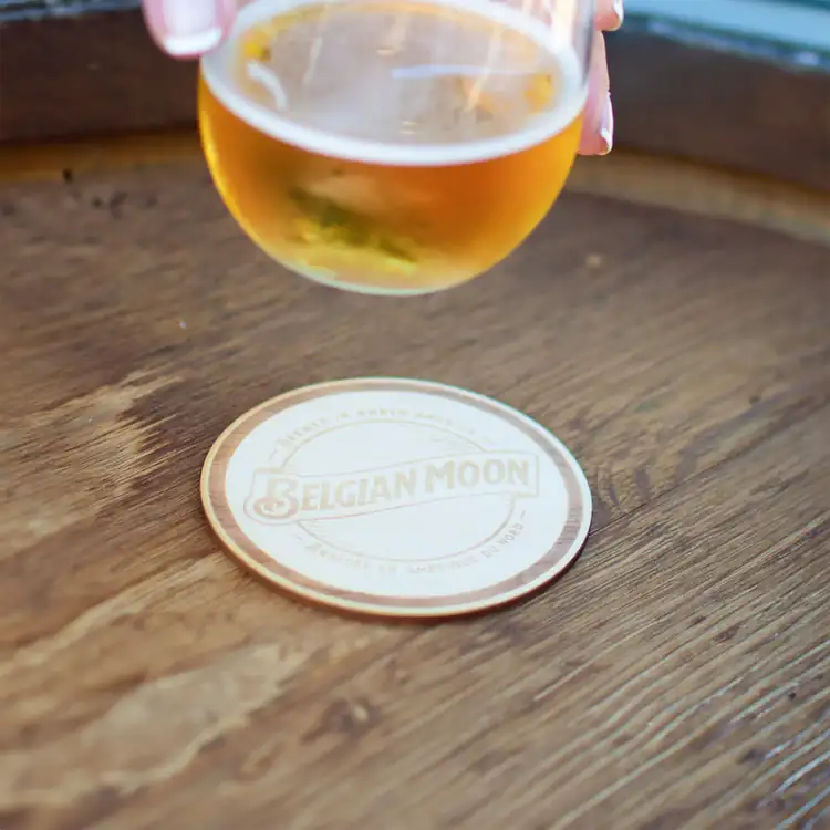 Round Wood Coaster #3