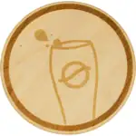 Round Wood Coaster