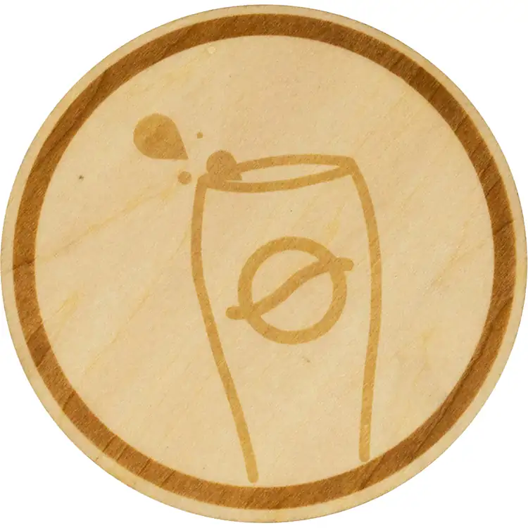 Round Wood Coaster