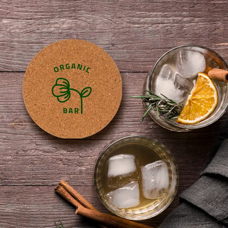 Round Recycled Cork Coaster #2