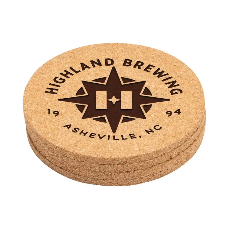 Gerrity Cork Coasters - Laser Engraved #2