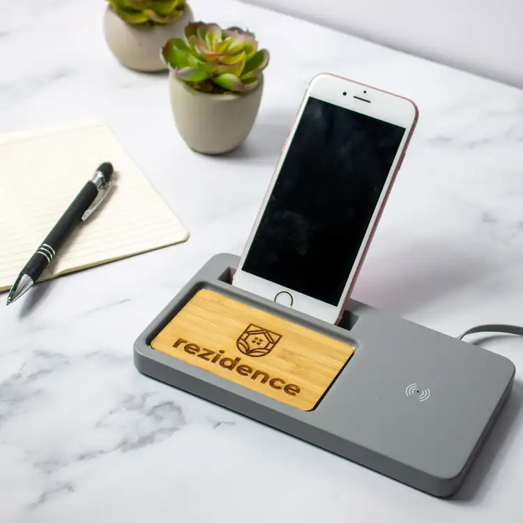 Power Mantle Bamboo Wireless Charging Station #3
