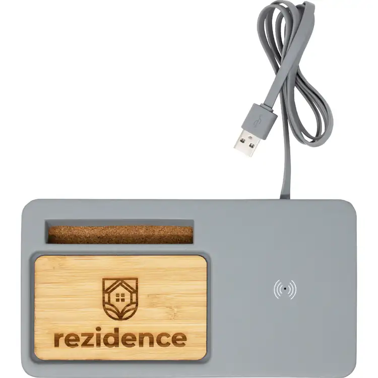 Power Mantle Bamboo Wireless Charging Station