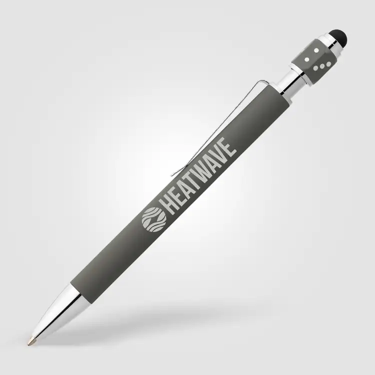 Stylo Ace en aluminium recyclé avec dé rotatif et stylet #3