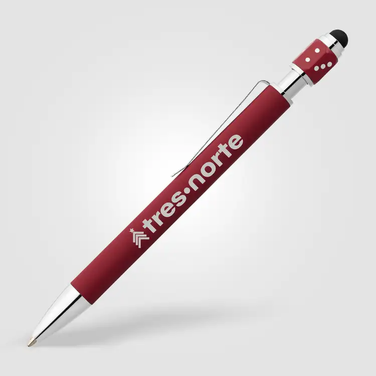 Stylo Ace en aluminium recyclé avec dé rotatif et stylet #5