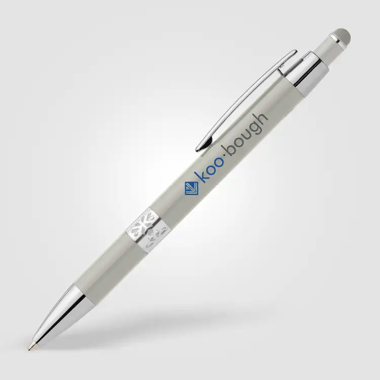 Stylo Adorn en aluminium recyclé avec stylet et accents chromés #10