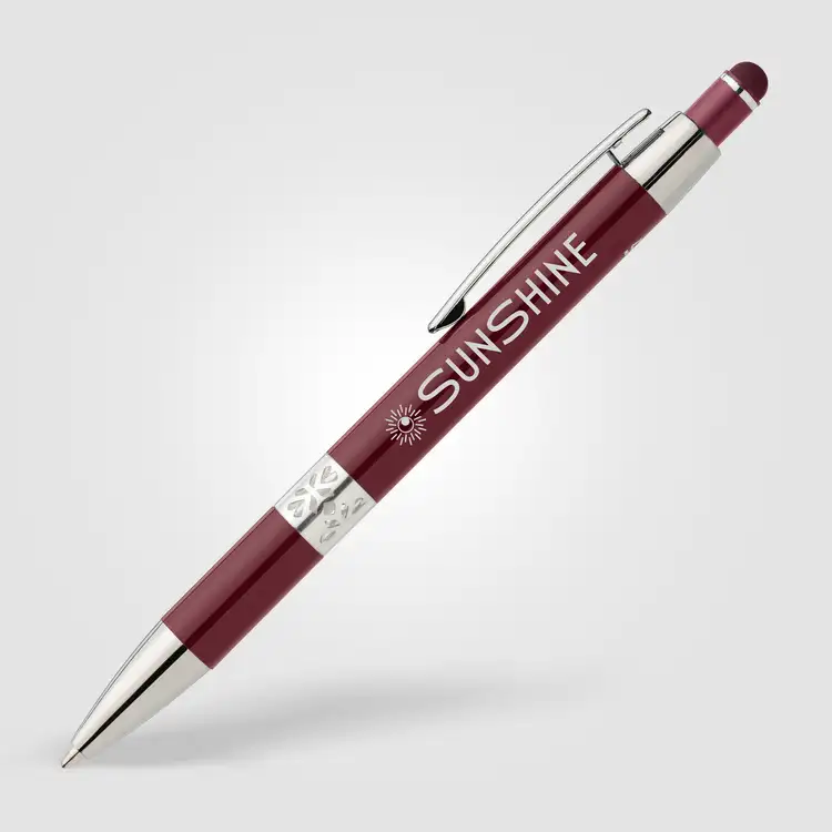 Stylo Adorn en aluminium recyclé avec stylet et accents chromés #11