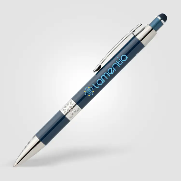 Stylo Adorn en aluminium recyclé avec stylet et accents chromés #8