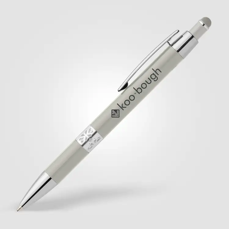 Stylo Adorn en aluminium recyclé avec stylet et accents chromés #9