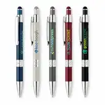 Stylo Adorn en aluminium recyclé avec stylet et accents chromés