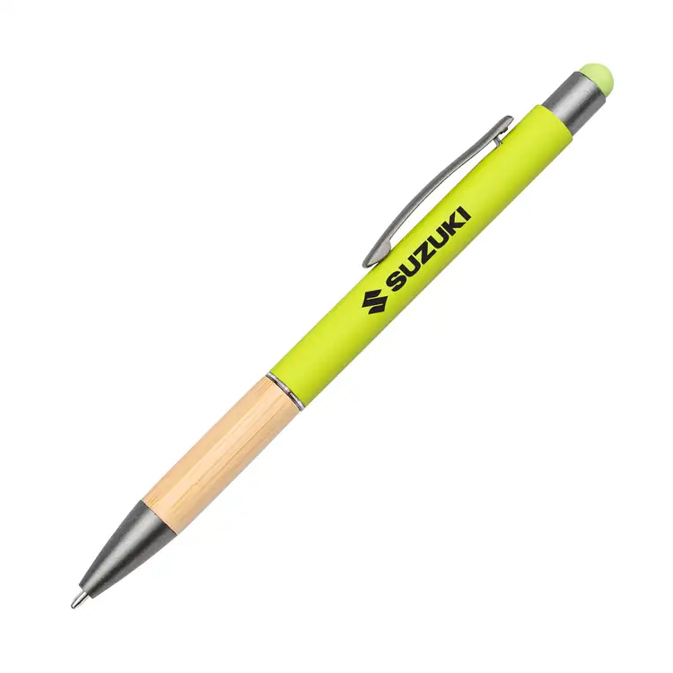 Assia Aluminum Pen with Bamboo Grip & Blue Ink Refill #4
