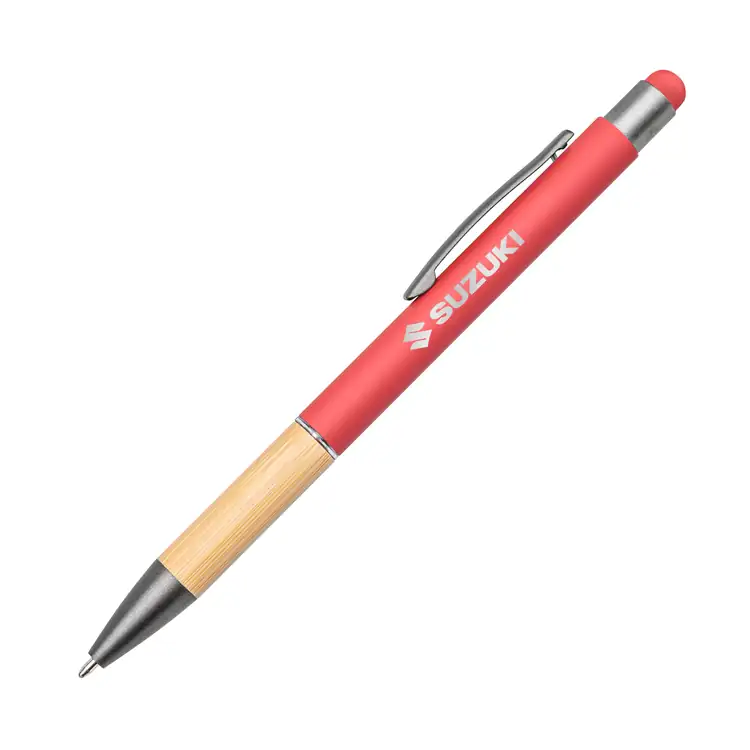 Assia Aluminum Pen with Bamboo Grip & Blue Ink Refill #7